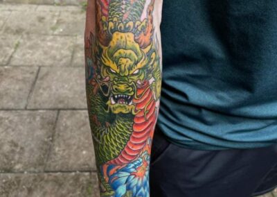 Chinese Dragon Sleeve Tattoo