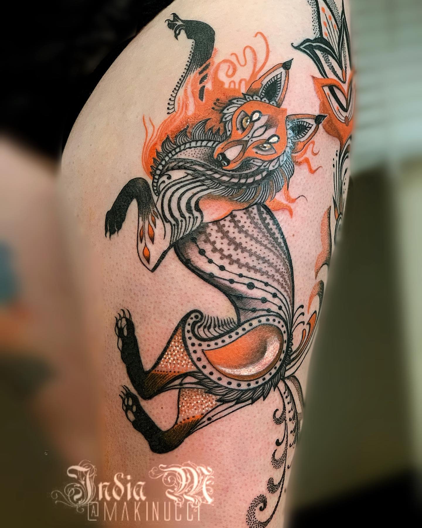 Fiery Fox Tattoo