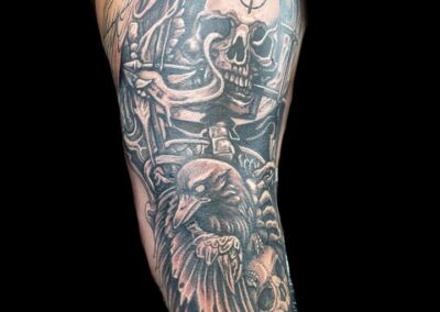 Ravens and Skull Tattoo