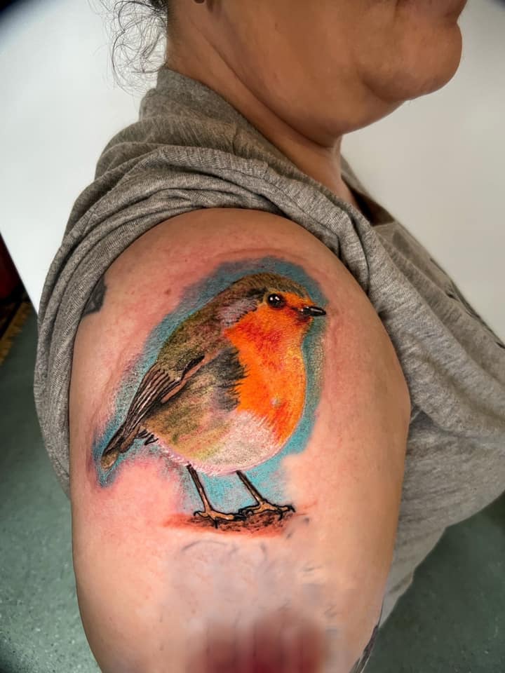 Robin Tattoo Design and Finished Tattoo by SWSylvain on DeviantArt
