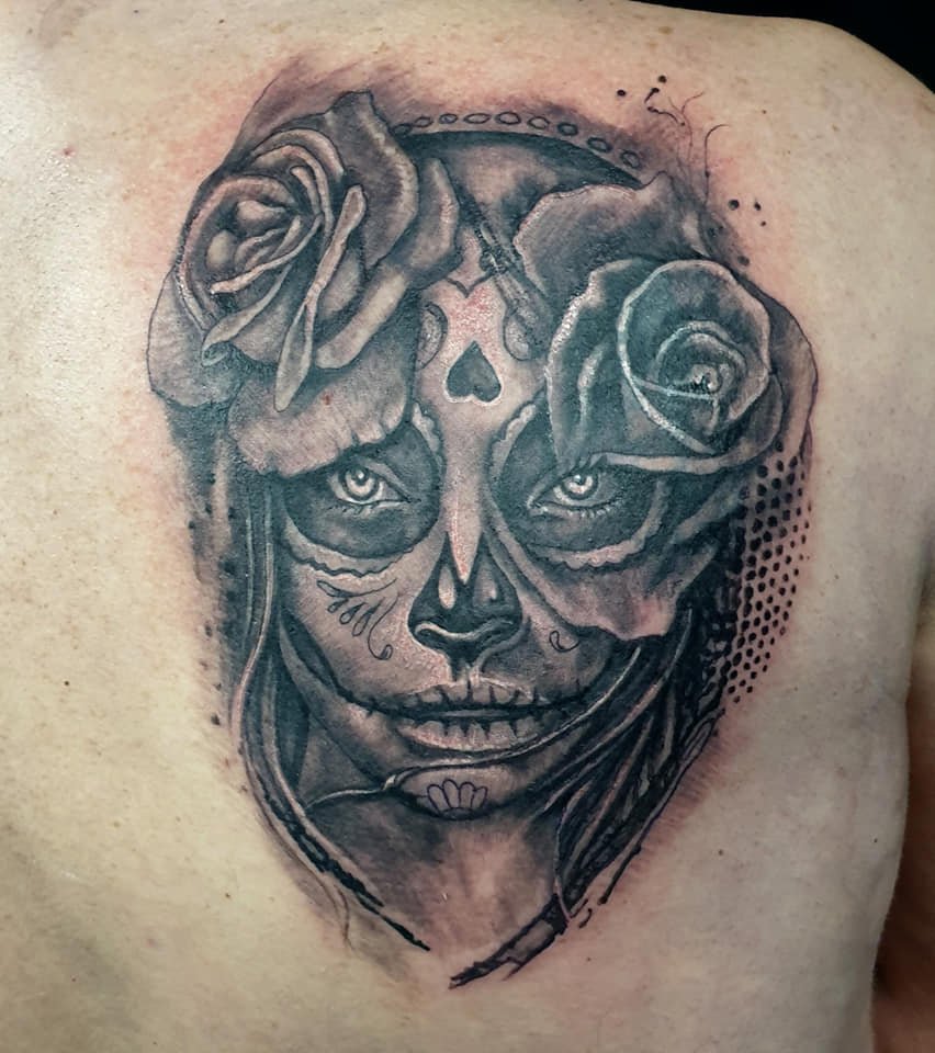 Skull Woman Rose Tattoo Skull Woman Rose Tattoo