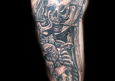 Skulls and Raven Tattoo