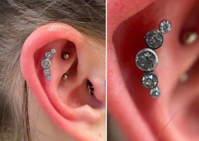 Helix and Rook Piercing
