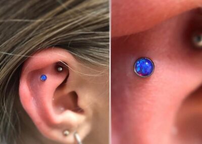 Lobe and Helix Piercing